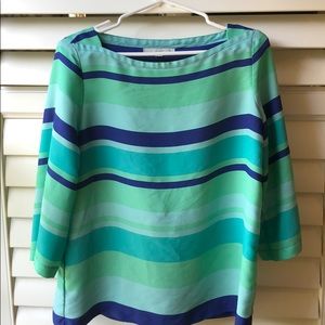 Blue striped top